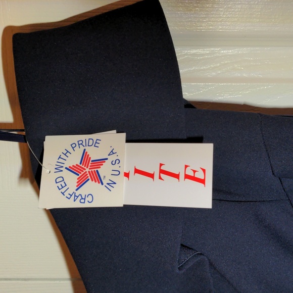 NEW with tags Nordstrom Ruched Off the Shoulder Crepe Gown in Navy - Picture 11 of 16